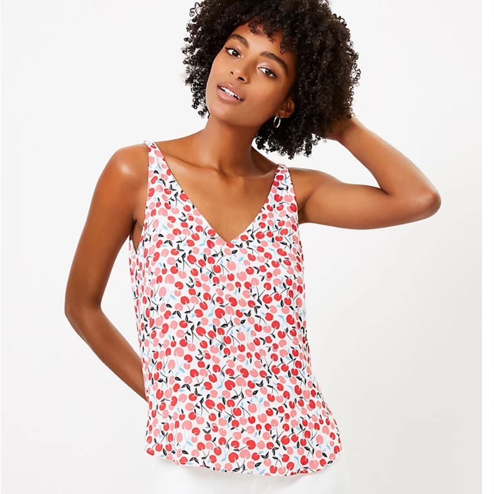 Loft Top with Cherry Print